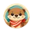 Generate one single cartoon animal avatar icon (PNG) for the Reviews block on voodoo-casino1.com. This is NOT a realistic hum